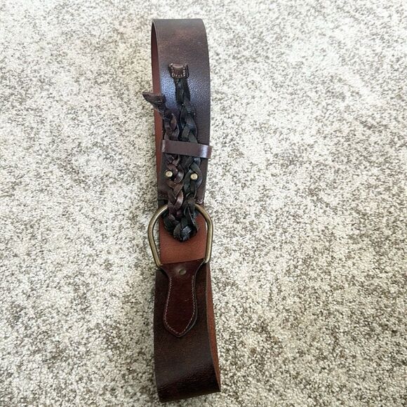 Italian Leather Brown Belt M - Picture 2 of 6